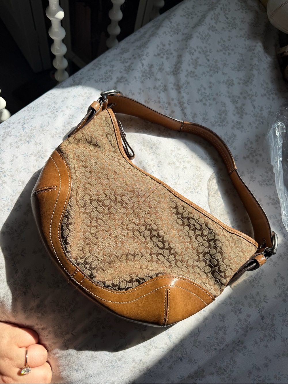 Coach brown hobo bag